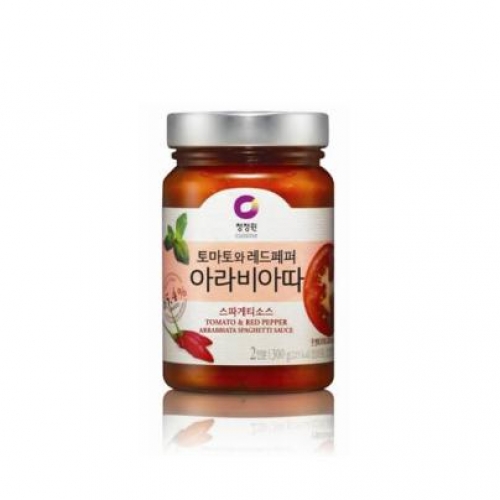 [청정원/소용량]토마토와 레드페퍼 아라비아따 스파게티소스 300g (2인분)