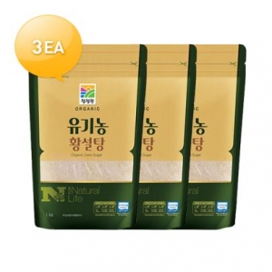 청정원 유기농 황설탕 1kg*3ea